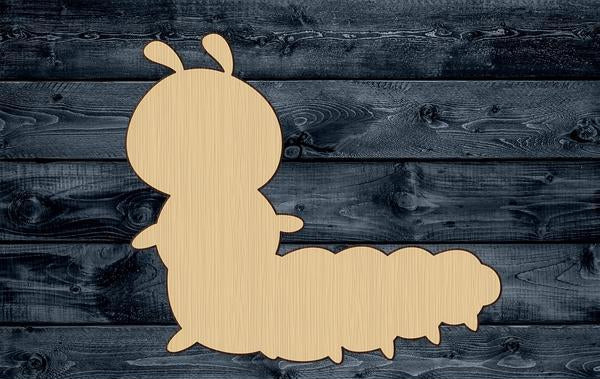 Caterpillar Worm Wood Cutout Shape Silhouette Blank Unpainted Sign 1/4 inch thick
