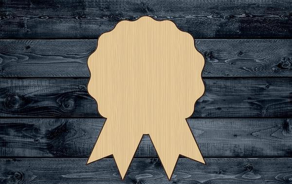 Certificate Medal Wood Cutout Shape Silhouette Blank Unpainted Sign 1/4 inch thick