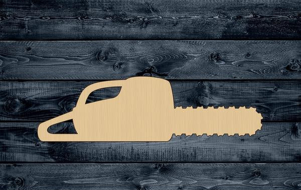 Chainsaw Cutting Lumber Wood Cutout Shape Silhouette Blank Unpainted Sign 1/4 inch thick