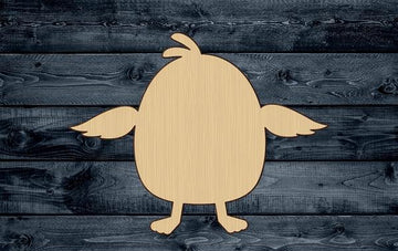 Chick Baby Bird Wood Cutout Shape Silhouette Blank Unpainted Sign 1/4 inch thick