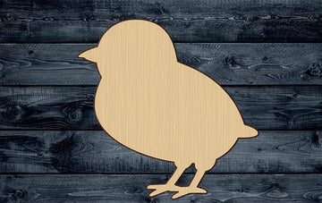 Chick Baby Chicken Wood Cutout Silhouette Blank Unpainted Sign 1/4 inch thick