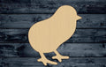 Chick Baby Chicken Wood Cutout Silhouette Blank Unpainted Sign 1/4 inch thick