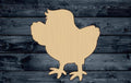 Chicken Chick Hen Bird Wood Cutout Silhouette Blank Unpainted Sign 1/4 inch thick