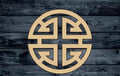 Chinese Prosperity Sign Wood Cutout Shape Silhouette Blank Unpainted Sign 1/4 inch thick