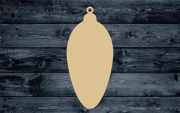 Christmas Globe Ornament Wood Cutout Shape Silhouette Blank Unpainted Sign 1/4 inch thick