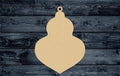 Christmas Globe Ornament Wood Cutout Shape Silhouette Blank Unpainted Sign 1/4 inch thick
