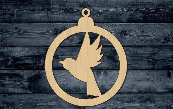 Christmas Ornament Bird Sparrow Wood Cutout Unpainted Blank Shape Sign 1/4 inch thick