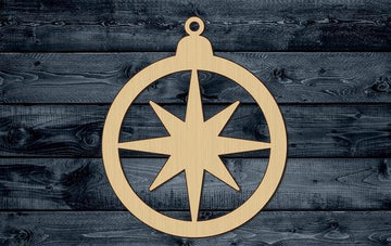 Christmas Ornament Globe Stars Wood Cutout Unpainted Blank Shape Sign 1/4 inch thick