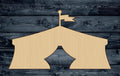 Circus Tent Shape Silhouette Blank Unpainted Wood Cutout Sign 1/4 inch thick