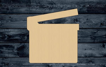 Clapper Slate Board Film Wood Cutout Silhouette Blank Unpainted Sign 1/4 inch thick