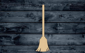 Cleaning Broom Supply Wood Cutout Shape Silhouette Blank Unpainted Sign 1/4 inch thick