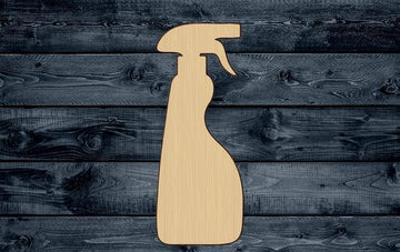 Cleaning Spray Supply Wood Cutout Shape Silhouette Blank Unpainted Sign 1/4 inch thick