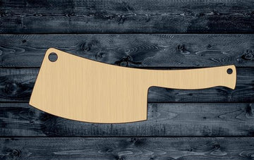 Cleaver Cutting Butcher Kitchen Wood Cutout Party Shape Blank Unpainted Sign 1/4 inch thick