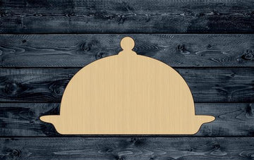 Cloche Food Platter Kitchen Wood Cutout Party Shape Blank Unpainted Sign 1/4 inch thick