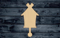 Clock Wall Cuckoo Wood Cutout Shape Silhouette Blank Unpainted Sign 1/4 inch thick