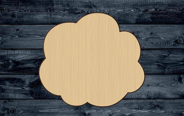 Cloud Rain Weather Wood Cutout Shape Silhouette Blank Unpainted Sign 1/4 inch thick