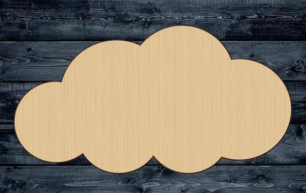Cloud Rain Wood Cutout Shape Silhouette Blank Unpainted Sign 1/4 inch thick