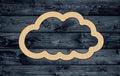 Cloud Rain Wood Cutout Shape Silhouette Blank Unpainted Sign 1/4 inch thick