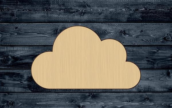 Cloud Rain Wood Cutout Shape Silhouette Blank Unpainted Sign 1/4 inch thick