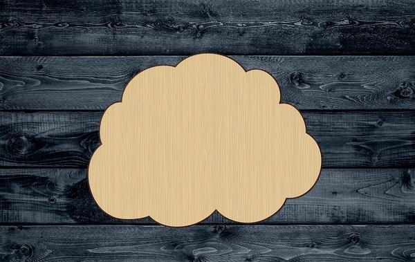 Cloud Wood Cutout Shape Silhouette Blank Unpainted Sign 1/4 inch thick