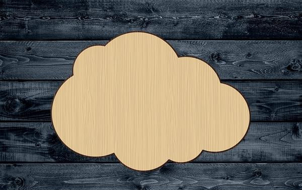 Cloud Wood Cutout Shape Silhouette Blank Unpainted Sign 1/4 inch thick