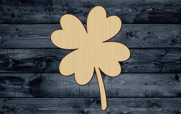Clover Leaf Wood Cutout Shape Silhouette Blank Unpainted Sign 1/4 inch thick