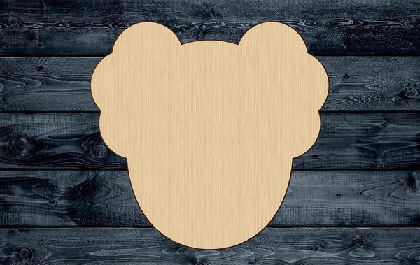 Clown Head Wood Cutout Shape Silhouette Blank Unpainted Sign 1/4 inch thick