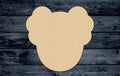 Clown Head Wood Cutout Shape Silhouette Blank Unpainted Sign 1/4 inch thick