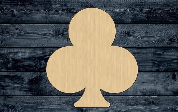 Club Card Game Casino Wood Cutout Silhouette Blank Unpainted Sign 1/4 inch thick