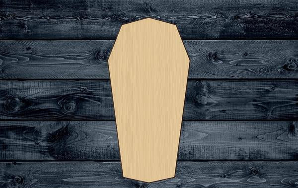 Coffin Halloween Wood Cutout Shape Silhouette Blank Unpainted Sign 1/4 inch thick
