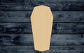 Coffin Halloween Wood Cutout Shape Silhouette Blank Unpainted Sign 1/4 inch thick