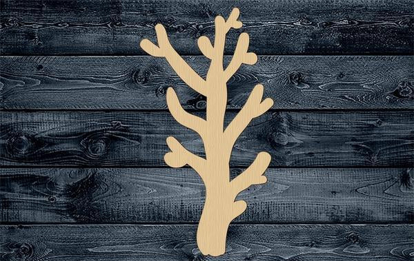 Coral Plant Wood Cutout Shape Silhouette Blank Unpainted Sign 1/4 inch thick