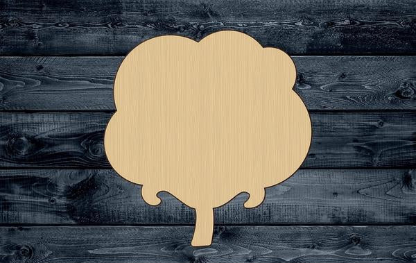 Cotton Boll Flower Spring Wood Cutout Shape Silhouette Blank Unpainted Sign 1/4 inch thick