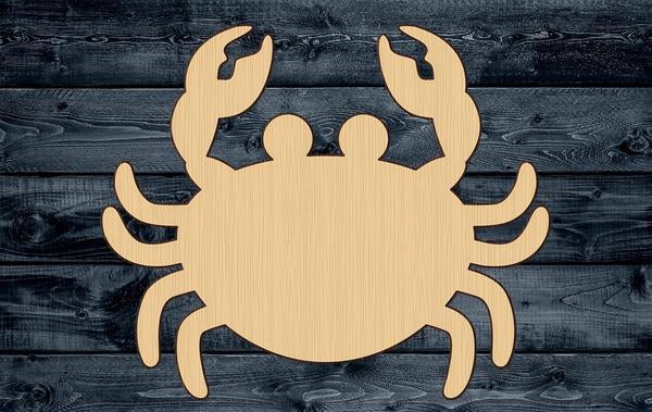 Crab Summer Beach Wood Cutout Silhouette Blank Unpainted Sign 1/4 inch thick