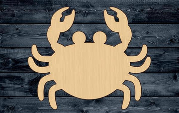 Crab Summer Beach Wood Cutout Silhouette Blank Unpainted Sign 1/4 inch thick