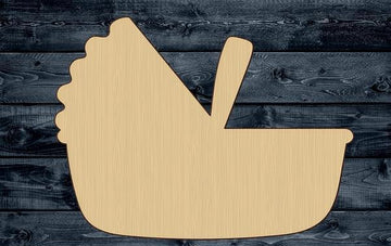 Crib Baby Wood Cutout Contour Silhouette Blank Unpainted Sign 1/4 inch thick