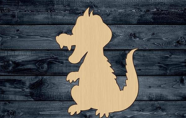 Crocodile Baby Reptile Wood Cutout Shape Silhouette Blank Unpainted Sign 1/4 inch thick