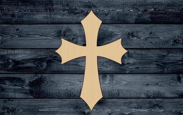 Cross Christian Wood Cutout Shape Silhouette Blank Unpainted Sign 1/4 inch thick