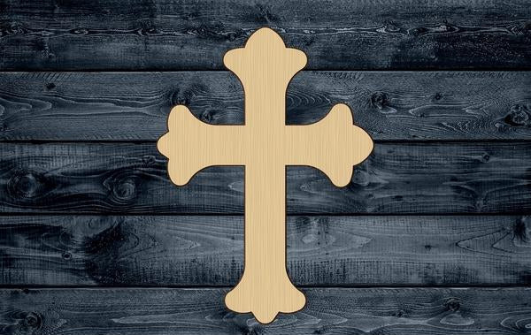 Cross Christian Wood Cutout Shape Silhouette Blank Unpainted Sign 1/4 inch thick