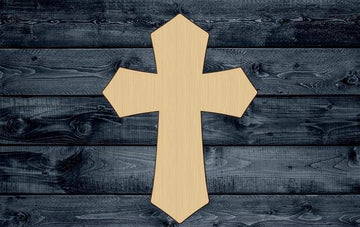 Cross Christian Wood Cutout Shape Silhouette Blank Unpainted Sign 1/4 inch thick