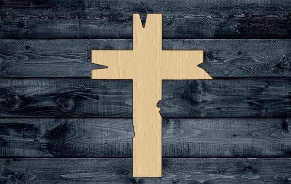 Cross Halloween Grave Wood Cutout Shape Silhouette Blank Unpainted Sign 1/4 inch thick