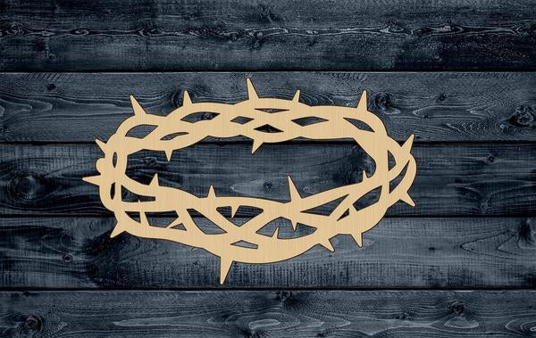 Crown Thorns Jesus Christ Christian Wood Cutout Unpainted Sign 1/4 inch thick