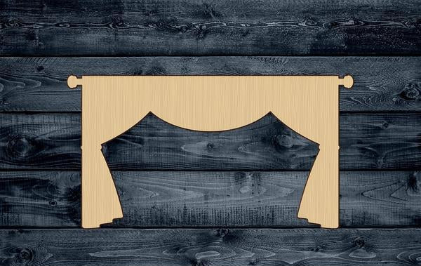 Curtain Velvet Theater Wood Cutout Shape Blank Unpainted Sign 1/4 inch thick