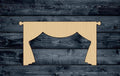 Curtain Velvet Theater Wood Cutout Shape Blank Unpainted Sign 1/4 inch thick