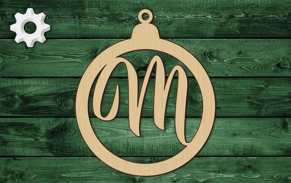 Custom Globe Christmas Ornament Letter Number Wood Cutout Shape Silhouette Blank Unpainted Sign 1/4 inch thick