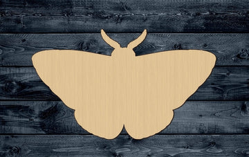 Moth Butterfly Insect Animal Wood Cutout Shape Blank Unpainted Sign 1/4 inch thick