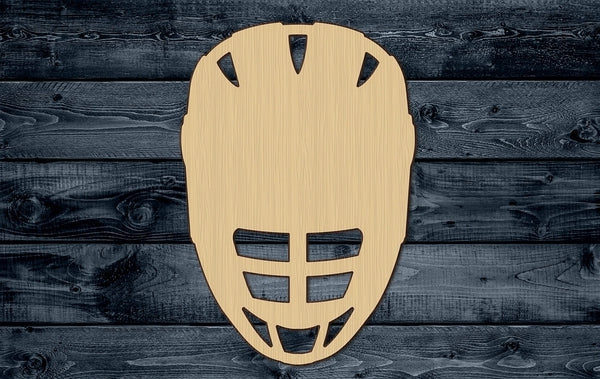 Lacrosse Helmet Sport Wood Cutout Shape Silhouette Blank Unpainted Sign 1/4 inch thick