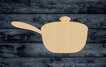 Kitchen Cooking Pot Pan Wood Cutout Shape Silhouette Blank Unpainted Sign 1/4 inch thick