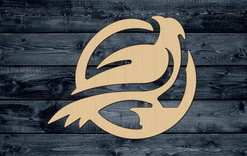 Bird Raven Crow Logo Animal Wood Cutout Shape Silhouette Blank Unpainted Sign 1/4 inch thick