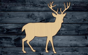 Deer Adult Shape Silhouette Blank Unpainted Wood Cutout Sign 1/4 inch thick